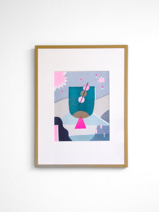 Cosmic Twilight Risograph Art Print