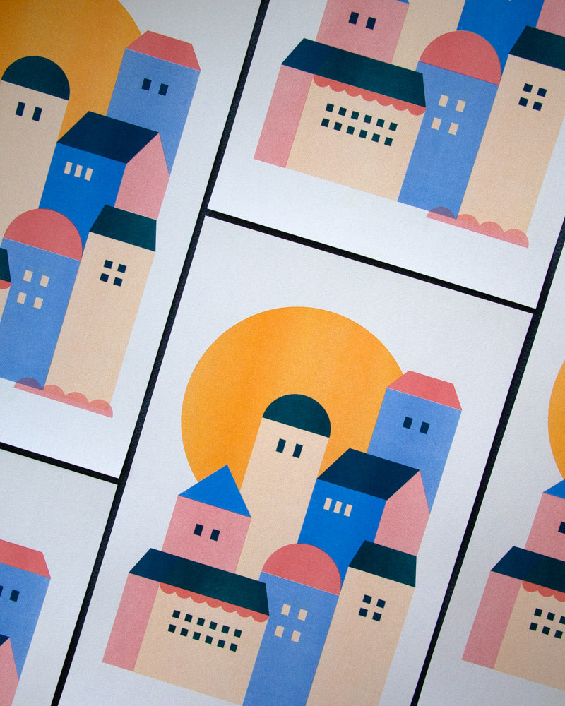 Downtown Risograph Wall Art