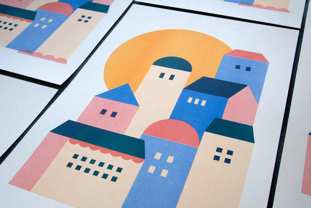 Downtown Risograph Wall Art