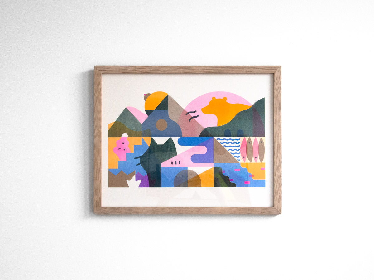 Whispers of the Wild Risograph Art Print